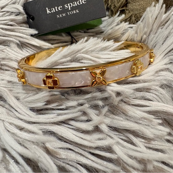 Kate Spade Gold and White Bangle NWT - Picture 7 of 13